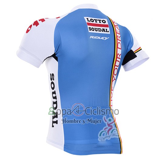 Lotto Fix All Ropa Ciclismo Culotte Corto 2016 Mangas Cortas Blanco y Azul
